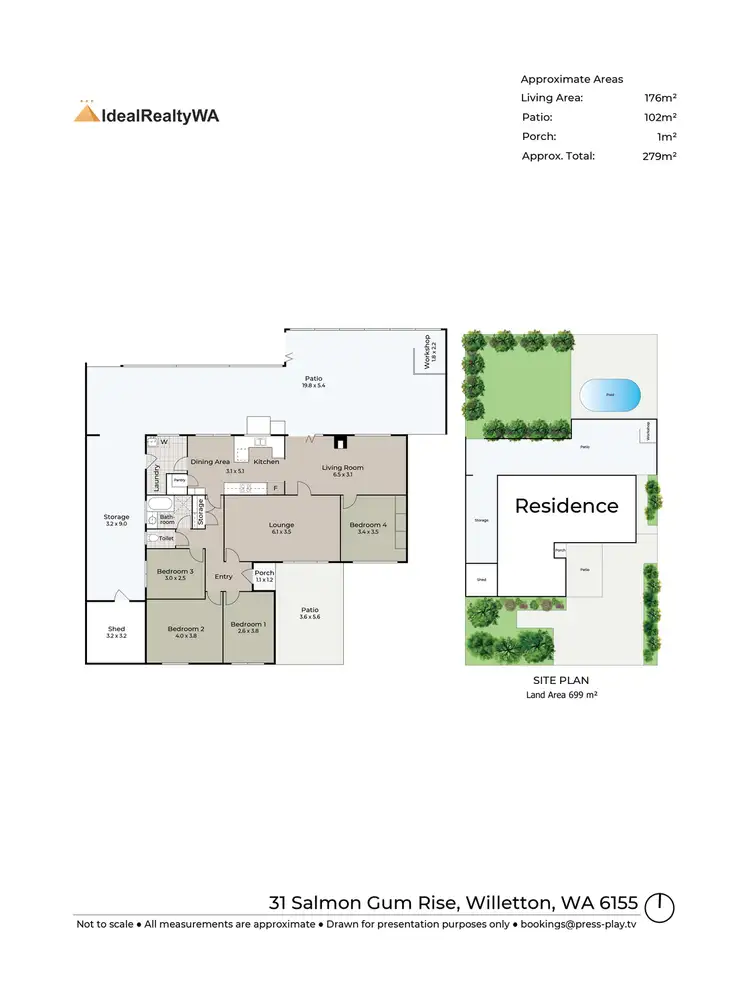 Floorplan of Homely house listing, 31 Salmon Gum Rise, Willetton WA 6155