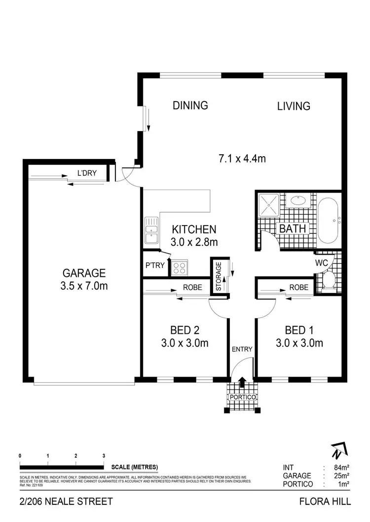 Floorplan of Homely house listing, Unit/2/ 206 Neale Street, Flora Hill VIC 3550