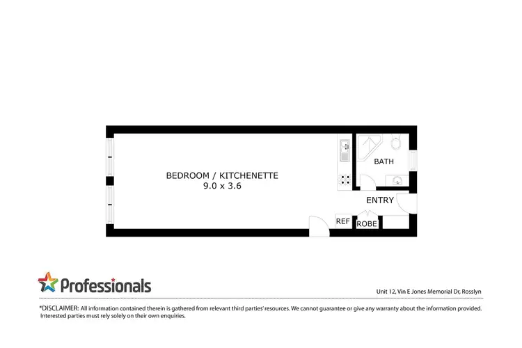 Floorplan of Homely unit listing, 12/34-48 Vin E Jones Memorial Drive, Rosslyn QLD 4703