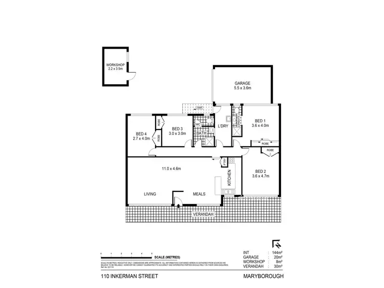Floorplan of Homely house listing, 110 Inkerman Street, Maryborough VIC 3465