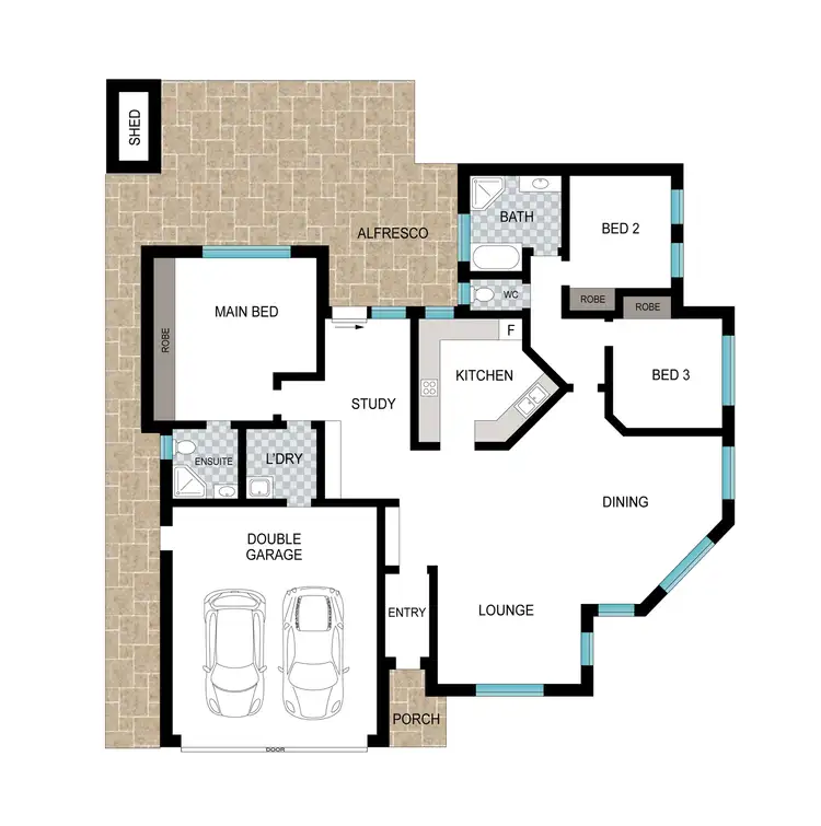 Floorplan of Homely semi-detached listing, 1/1 Florrie Ellison Street, Harrington NSW 2427