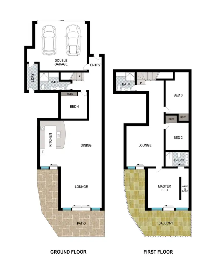 Floorplan of Homely townhouse listing, 2A Diamantina Circuit, Harrington NSW 2427