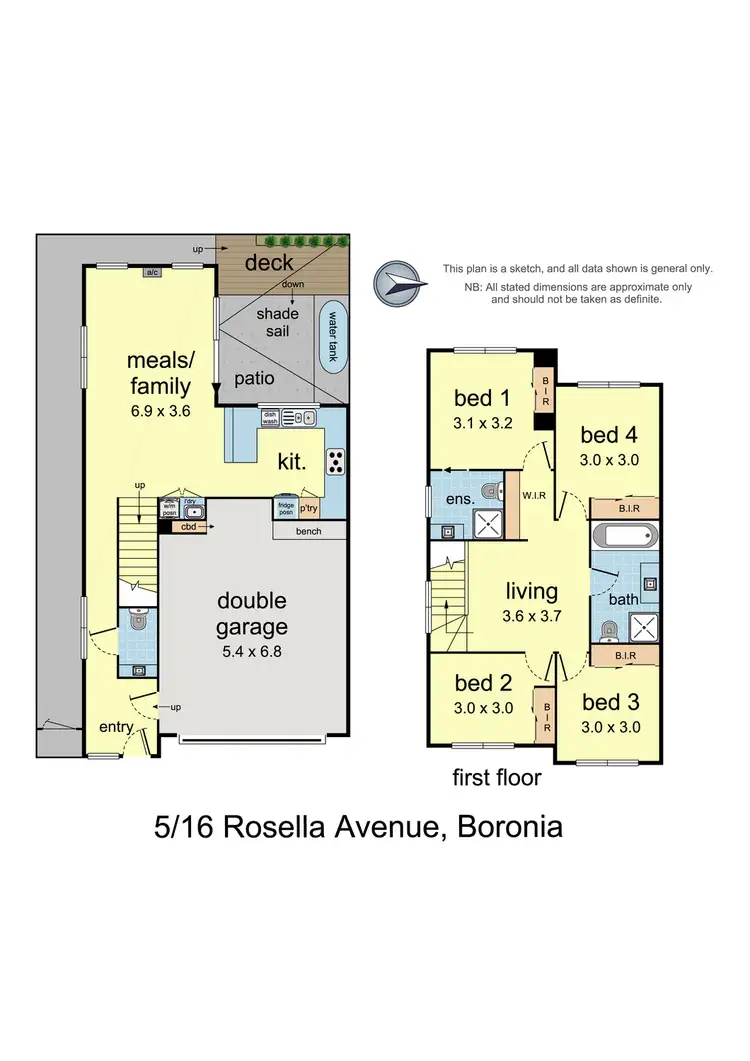 Floorplan of Homely townhouse listing, 5/16 Rosella Avenue, Boronia VIC 3155