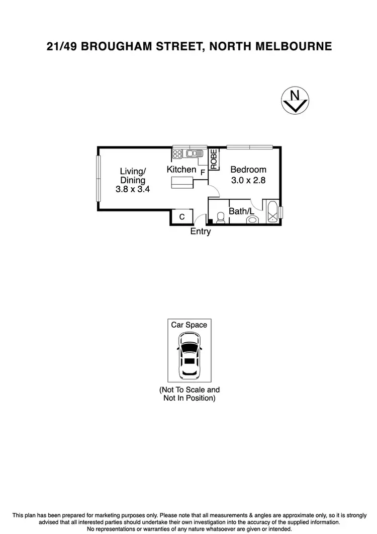 Floorplan of Homely apartment listing, 21/49 Brougham Street, North Melbourne VIC 3051