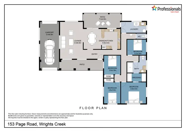 Floorplan of Homely rural property listing, 153 Page Road, Wrights Creek QLD 4869
