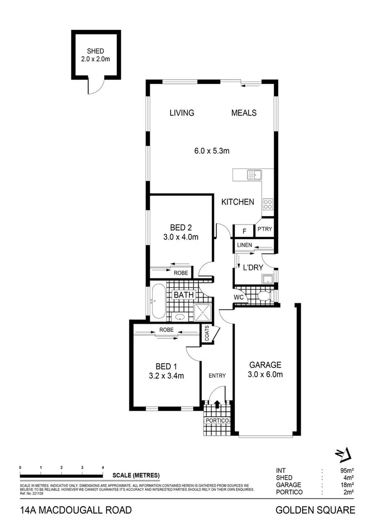 Floorplan of Homely house listing, 14a Macdougall Road, Golden Square VIC 3555
