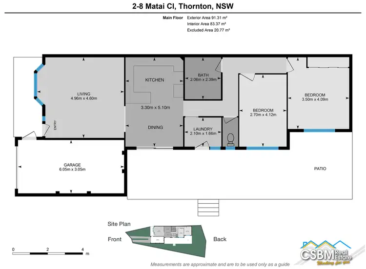Floorplan of Homely unit listing, 2/8 Matai Close, Thornton NSW 2322