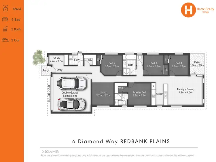 Floorplan of Homely house listing, 6 Diamond Way, Redbank Plains QLD 4301