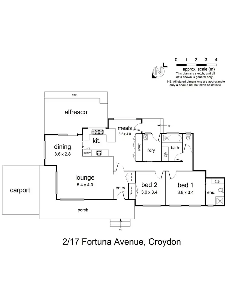 Floorplan of Homely unit listing, 2/17 Fortuna Avenue, Croydon VIC 3136