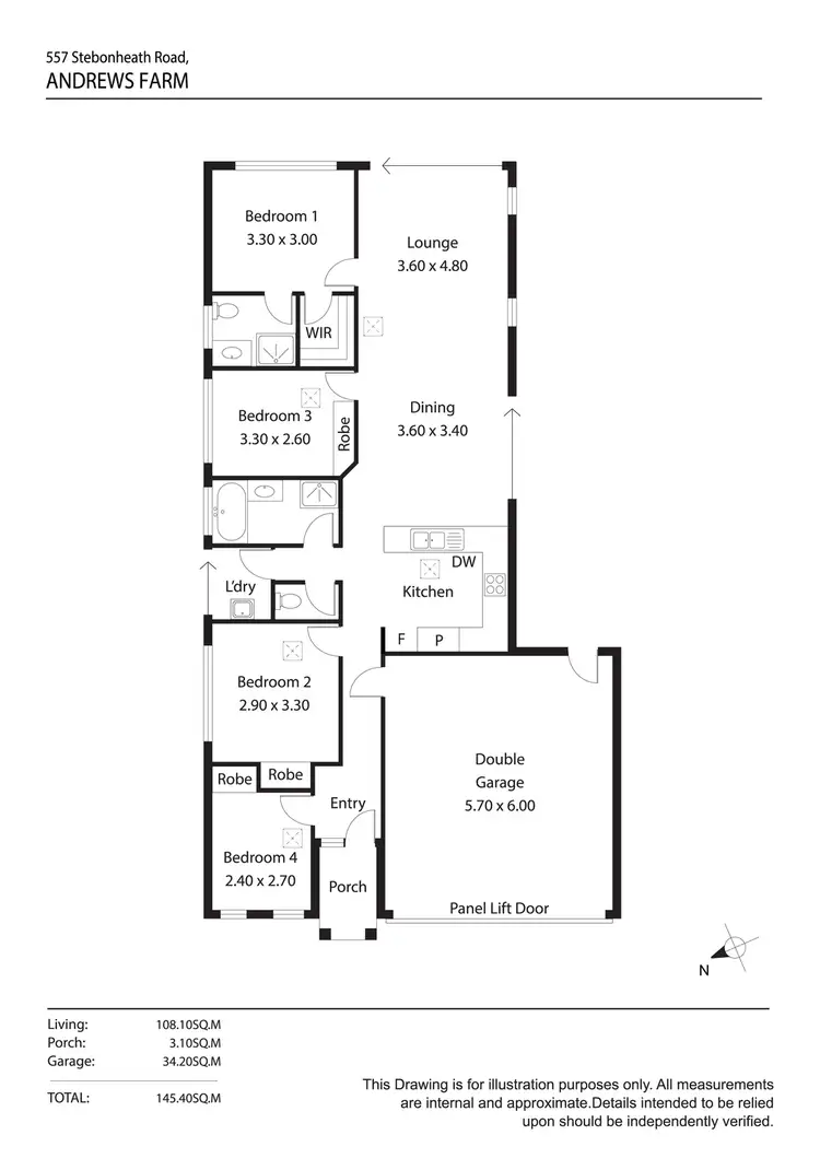 Floorplan of Homely house listing, 557 Stebonheath Road, Andrews Farm SA 5114