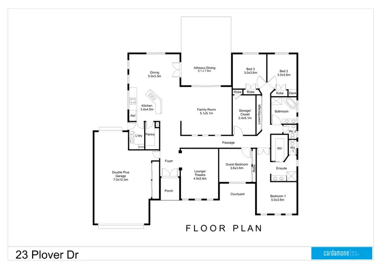 Floorplan of Homely house listing, 23 Plover Drive, Kialla VIC 3631