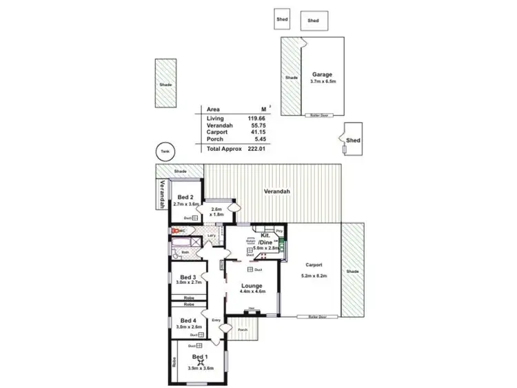 Floorplan of Homely house listing, 14 Apalie Drive, Modbury SA 5092