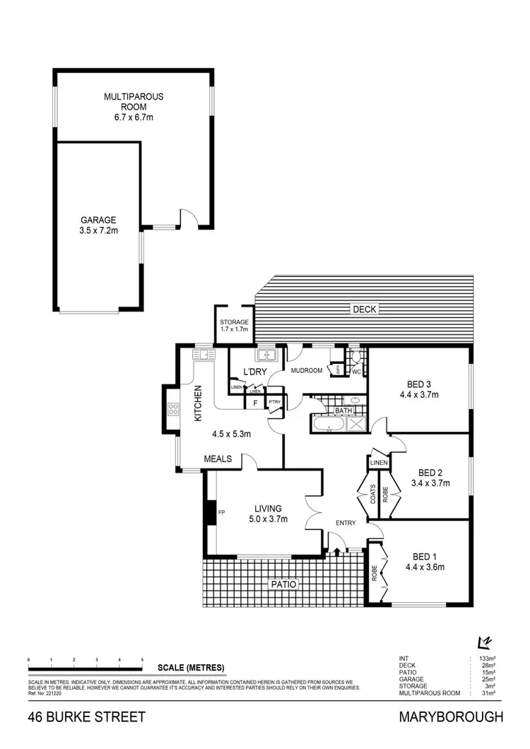 Floorplan of Homely house listing, 46 Burke Street, Maryborough VIC 3465