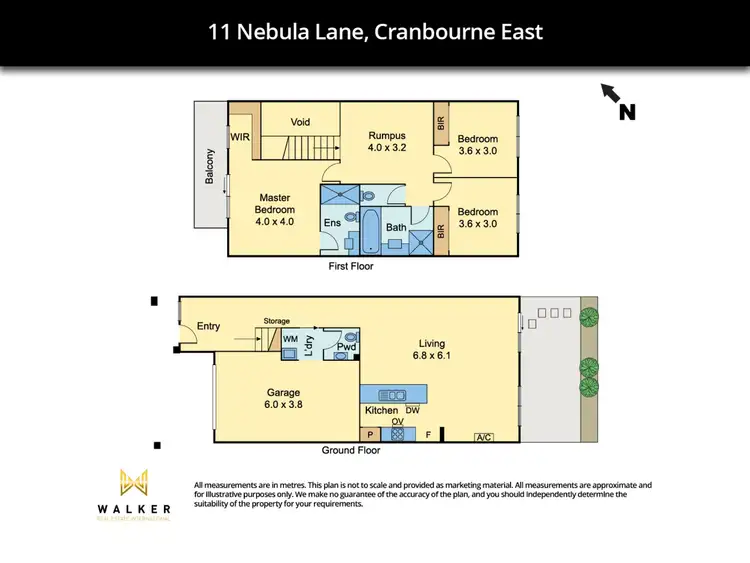 Floorplan of Homely townhouse listing, 11 Nebula Lane, Cranbourne East VIC 3977