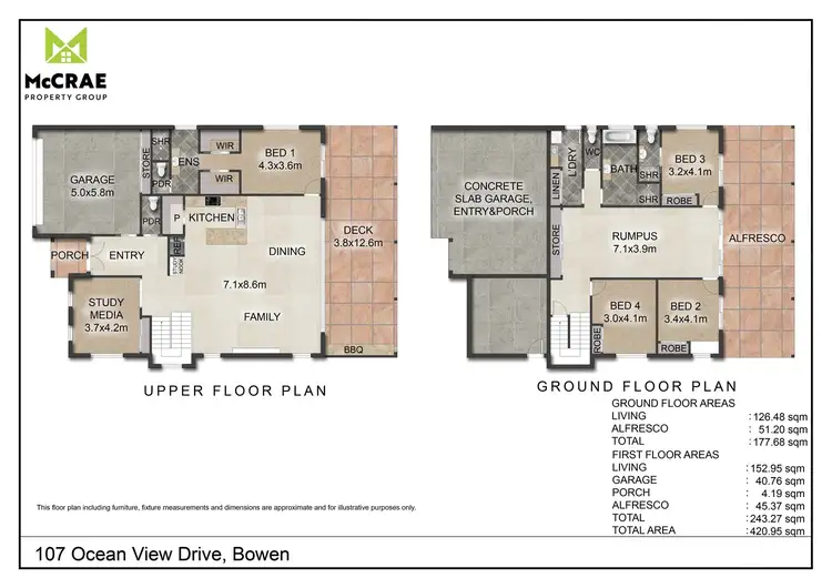 Floorplan of Homely house listing, 107 Ocean View Drive, Bowen QLD 4805