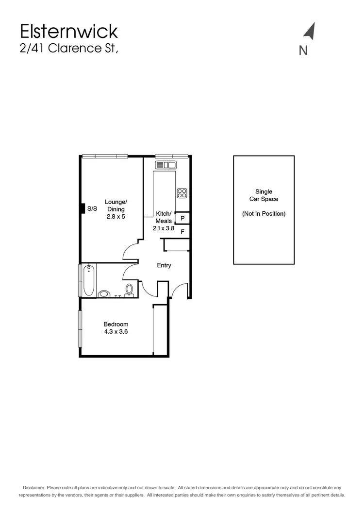 Floorplan of Homely flat listing, 2/41 Clarence Street, Elsternwick VIC 3185