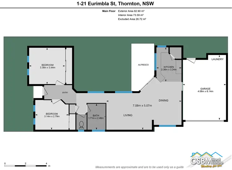 Floorplan of Homely unit listing, 1/21 Eurimbla Street, Thornton NSW 2322