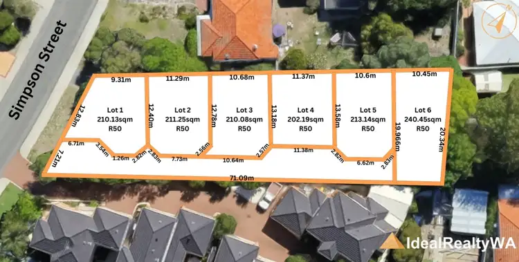 Floorplan of Homely land listing, LOT LOT1-6, 50 Simpson Street, Ardross WA 6153