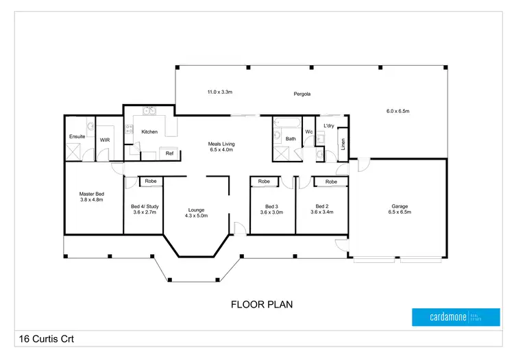 Floorplan of Homely rural property listing, 16 Curtis Court, Kyabram VIC 3620
