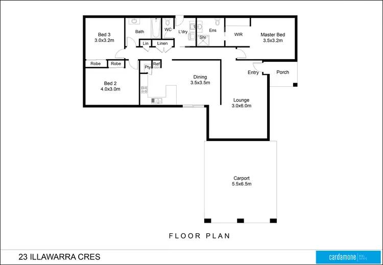 Floorplan of Homely house listing, 23 Illawarra Crescent, Kialla VIC 3631
