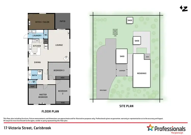 Floorplan of Homely house listing, 17 Victoria Street, Carisbrook VIC 3464