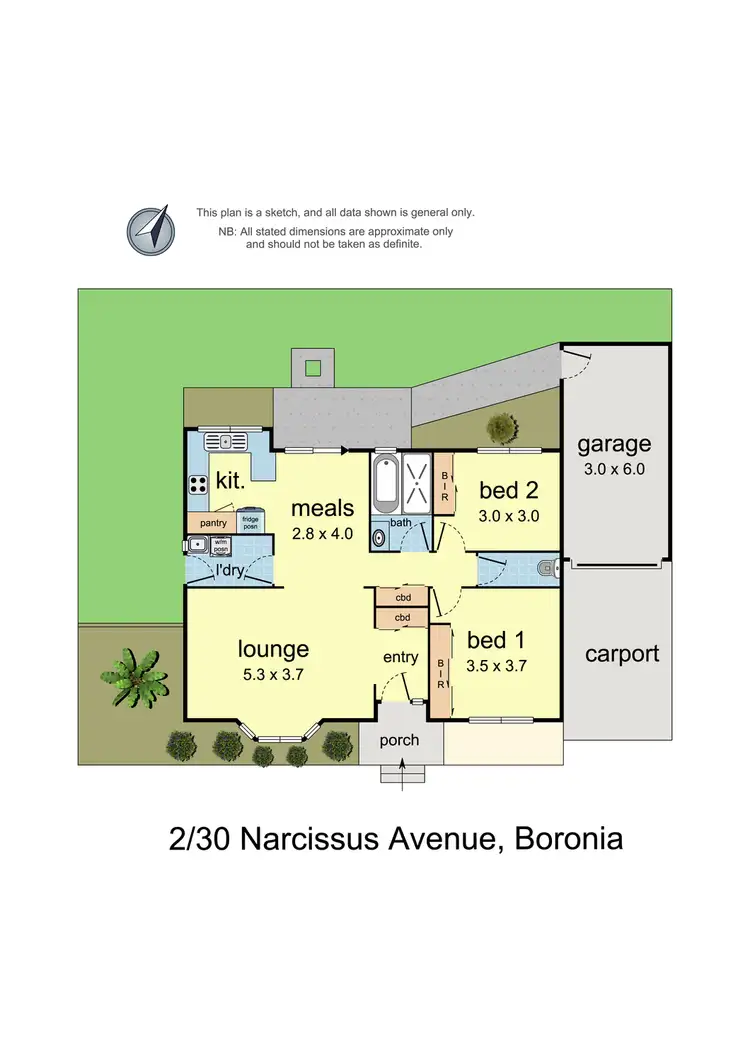 Floorplan of Homely unit listing, 2/30 Narcissus Avenue, Boronia VIC 3155
