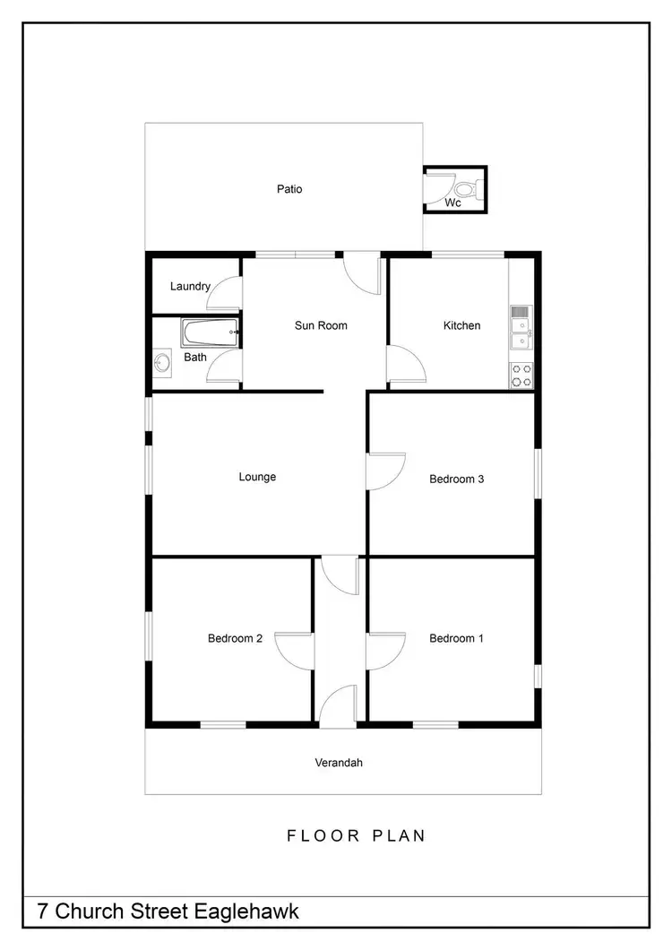 Floorplan of Homely house listing, 7 Church Street, Eaglehawk VIC 3556