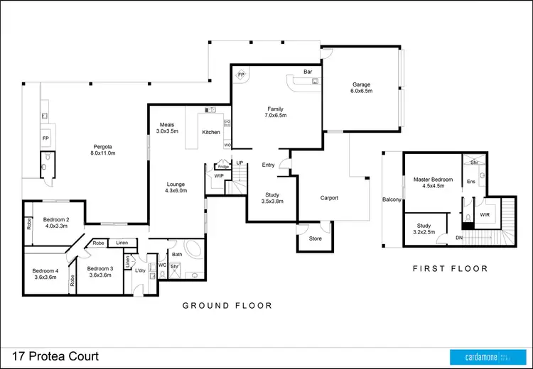 Floorplan of Homely house listing, 17 Protea Court, Shepparton VIC 3630