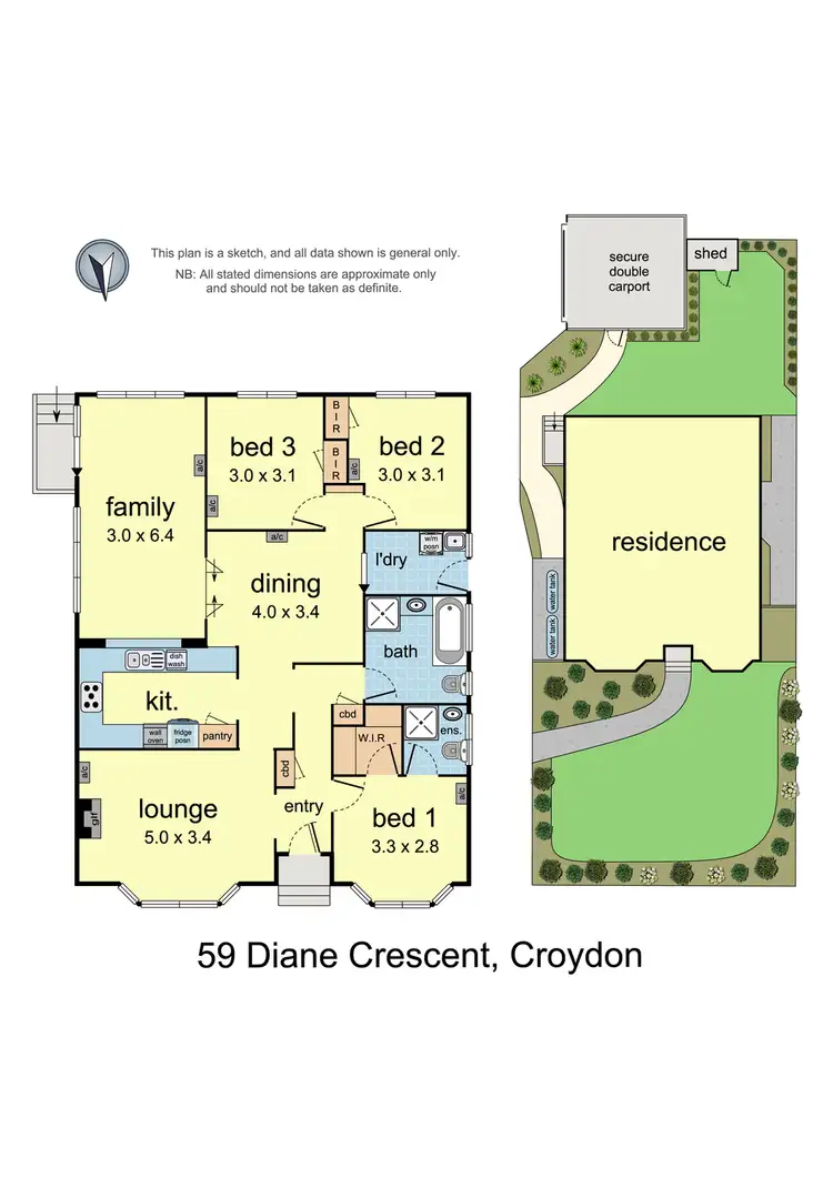 Floorplan of Homely house listing, 59 Diane Crescent, Croydon VIC 3136