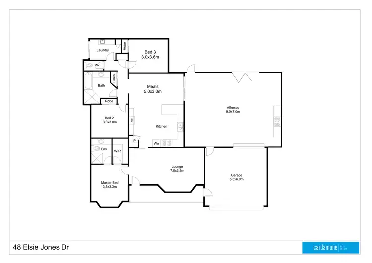 Floorplan of Homely house listing, 48 Elsie Jones Drive, Mooroopna VIC 3629