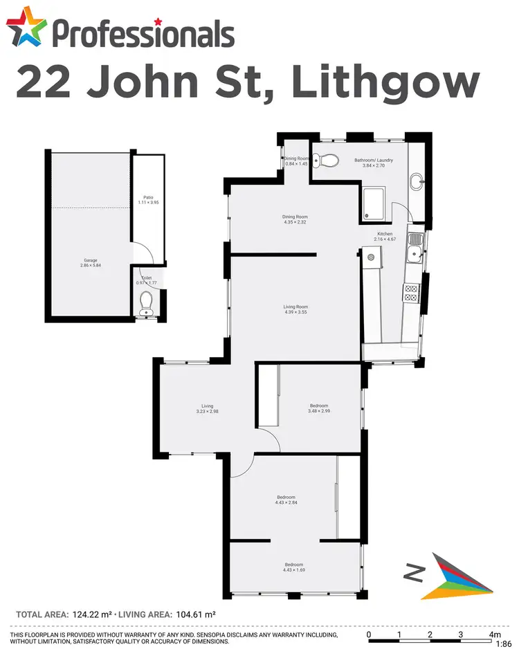 Floorplan of Homely house listing, 22 John Street, Lithgow NSW 2790