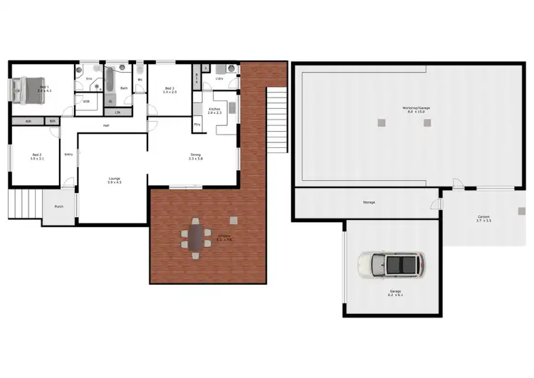 Floorplan of Homely house listing, 58 Menzies Street, Wodonga VIC 3690