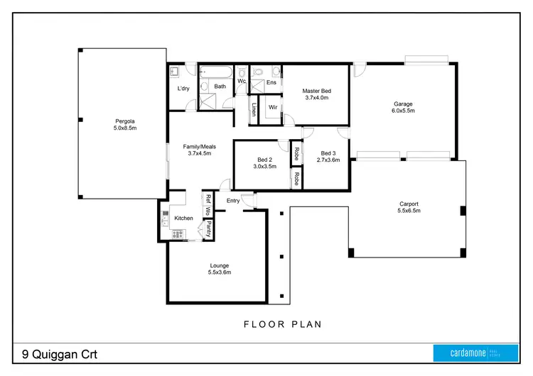 Floorplan of Homely house listing, 9 Quiggin Court, Shepparton VIC 3630