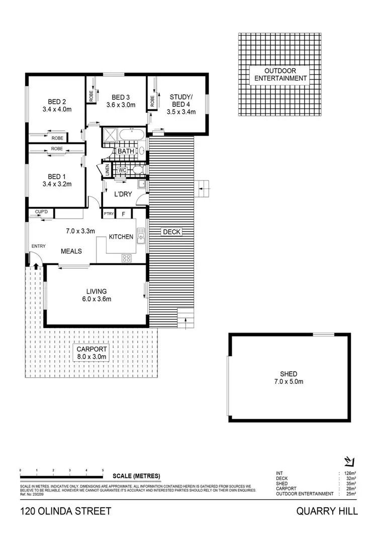 Floorplan of Homely house listing, 120 Olinda Street, Quarry Hill VIC 3550