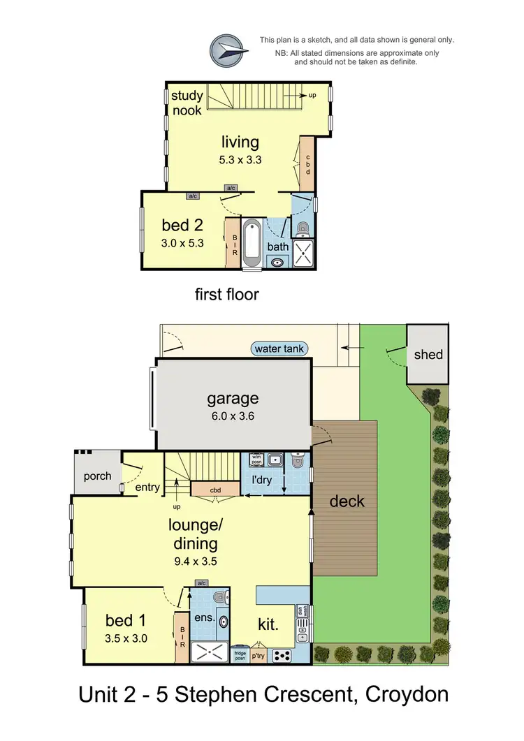 Floorplan of Homely townhouse listing, 2/5 Stephen Crescent, Croydon VIC 3136