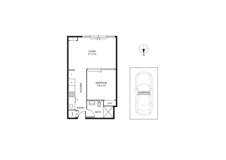 Floorplan of Homely apartment listing, 202/139 Chetwynd Street, North Melbourne VIC 3051