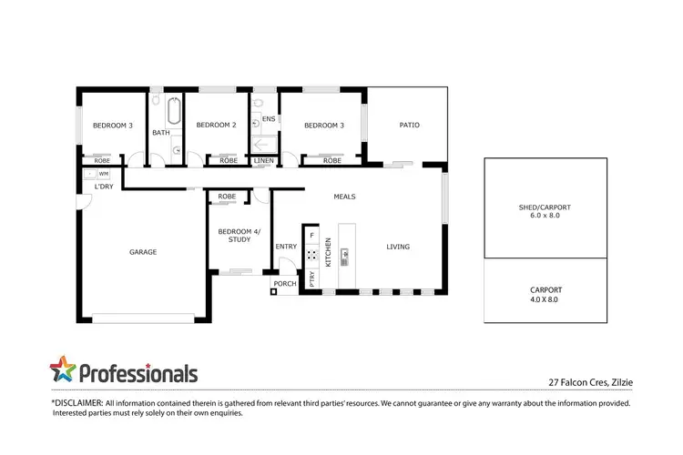 Floorplan of Homely house listing, 27 Falcon Cres, Zilzie QLD 4710