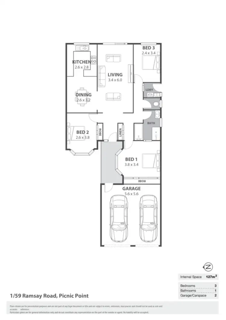 Floorplan of Homely villa listing, 1/59 Ramsay Road, Picnic Point NSW 2213