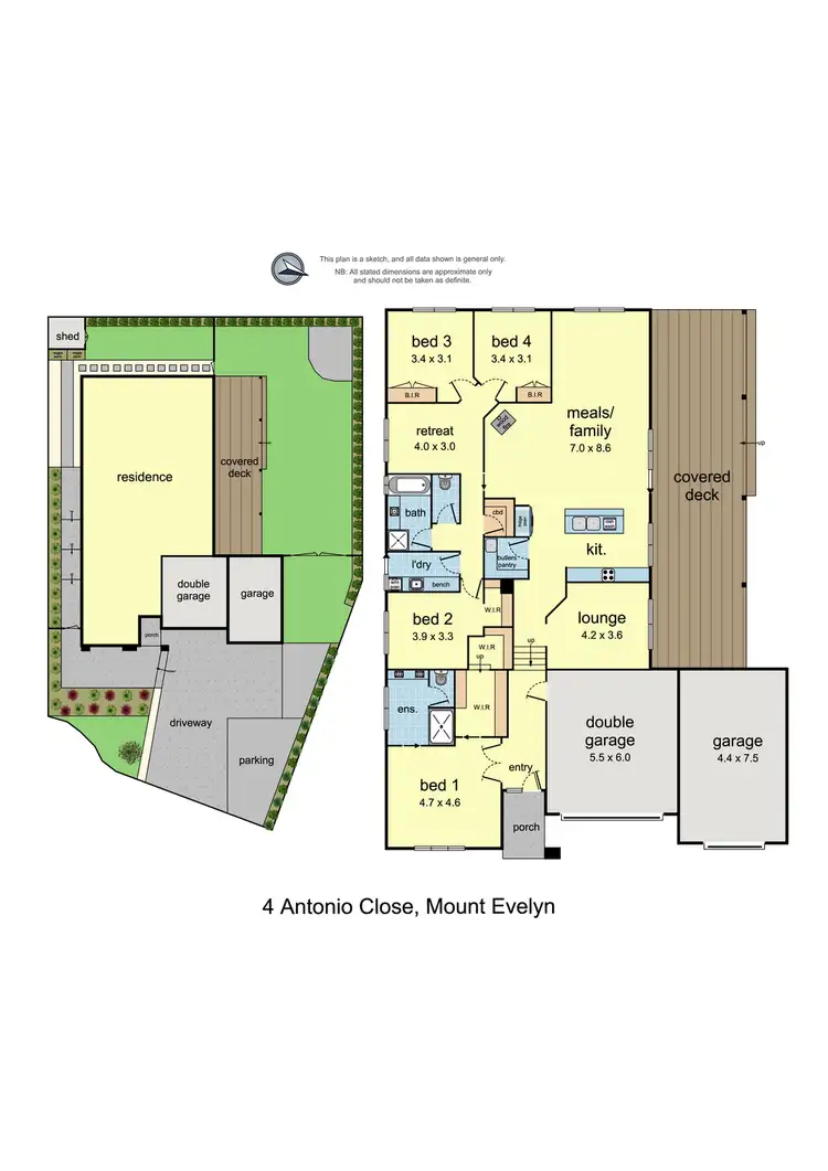 Floorplan of Homely house listing, 4 Antonio Close, Mount Evelyn VIC 3796
