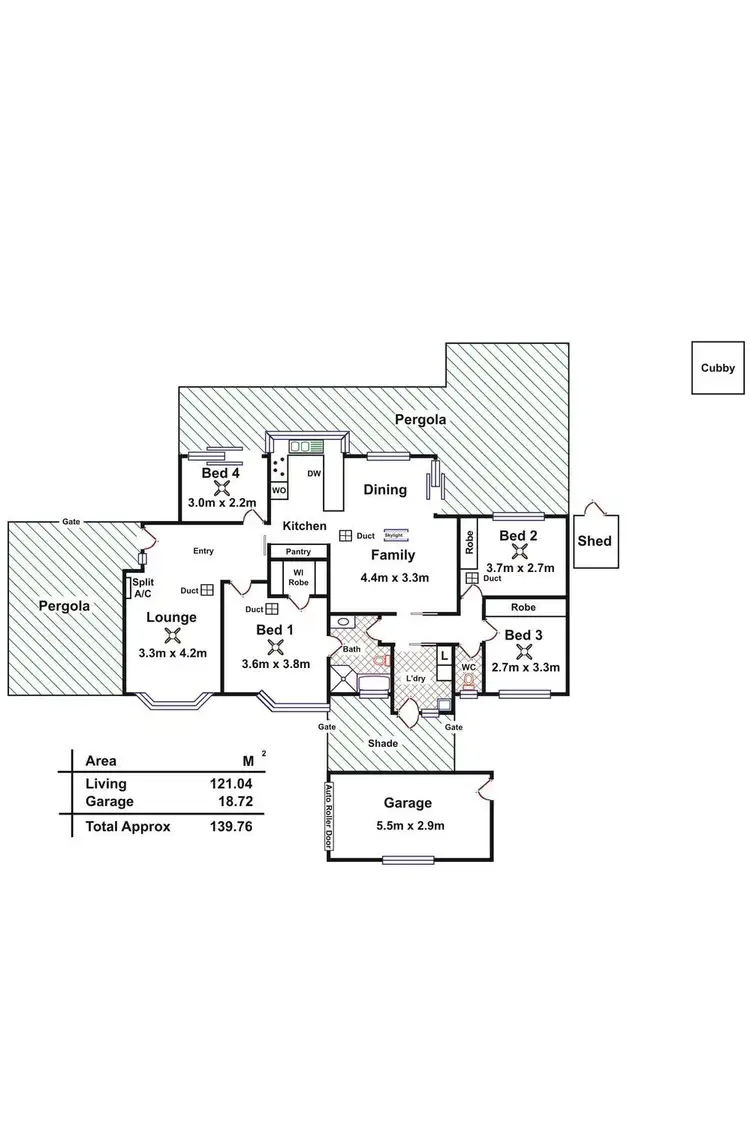 Floorplan of Homely house listing, 4 Clarence Court, Highbury SA 5089