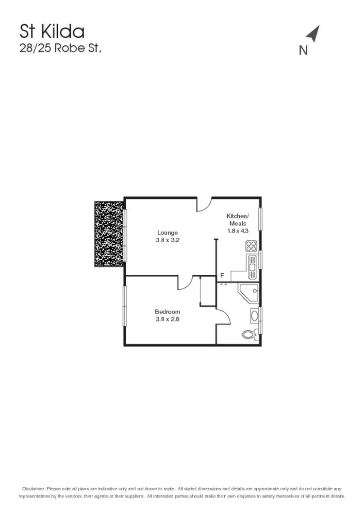 Floorplan of Homely apartment listing, 28/25 Robe Street, St Kilda VIC 3182