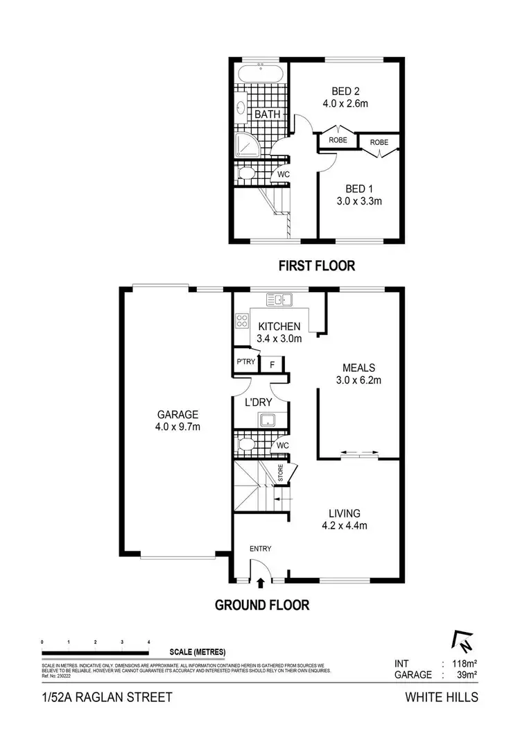 Floorplan of Homely house listing, 1/52 Raglan Street, White Hills VIC 3550