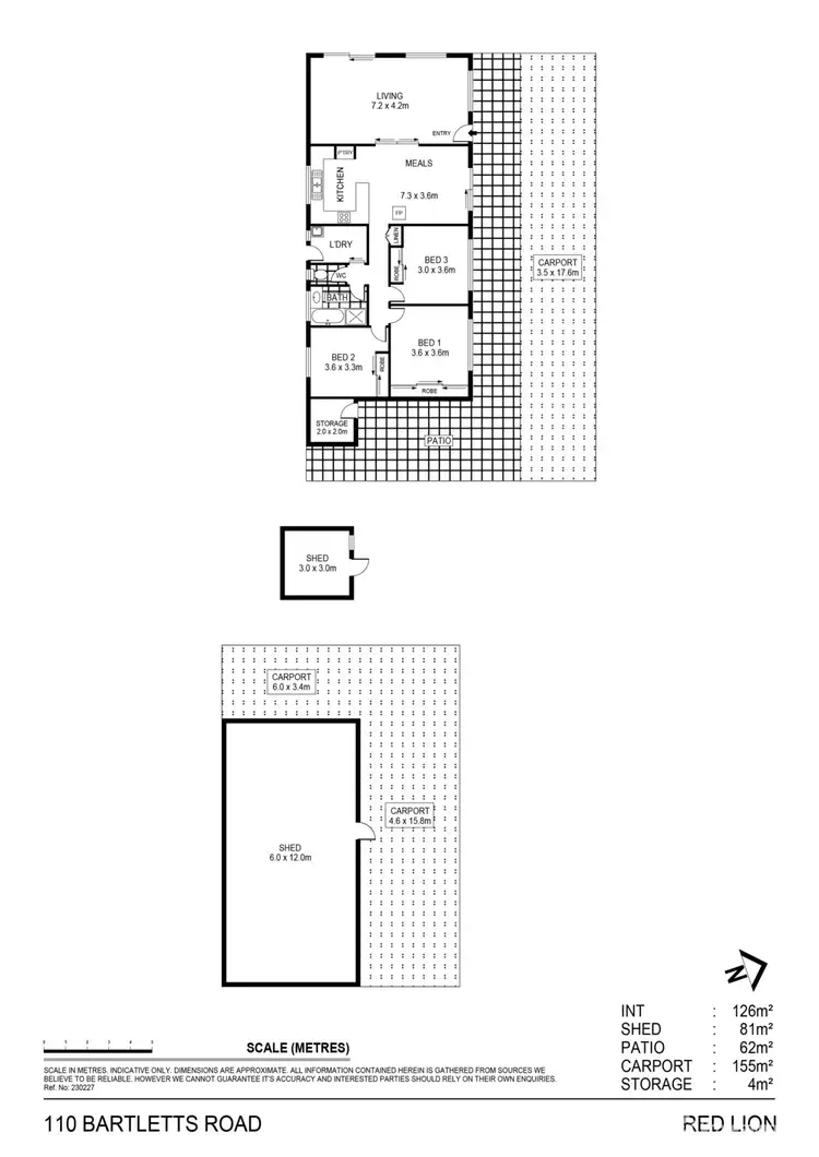 Floorplan of Homely house listing, 110 Bartletts Road, Red Lion VIC 3371
