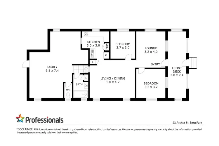 Floorplan of Homely house listing, 23 Archer Street, Emu Park QLD 4710