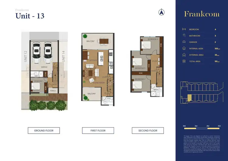 Floorplan of Homely townhouse listing, 13/4-6 Frankcom Street, Blackburn VIC 3130