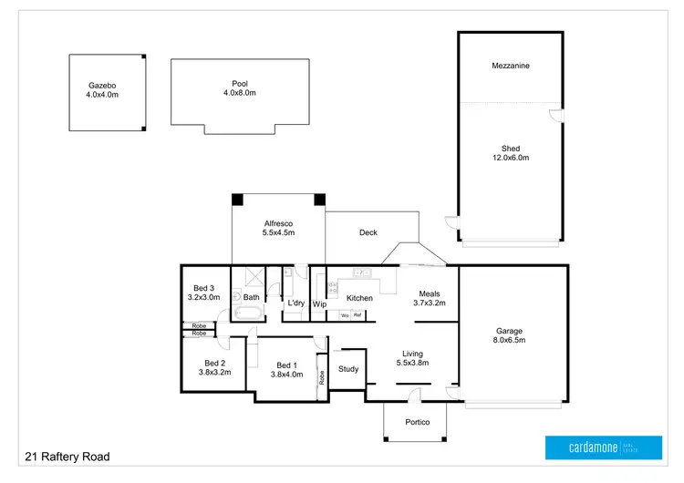 Floorplan of Homely house listing, 21 Raftery Road, Kialla VIC 3631