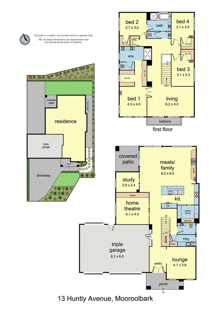 Floorplan of Homely house listing, 13 Huntly Avenue, Mooroolbark VIC 3138