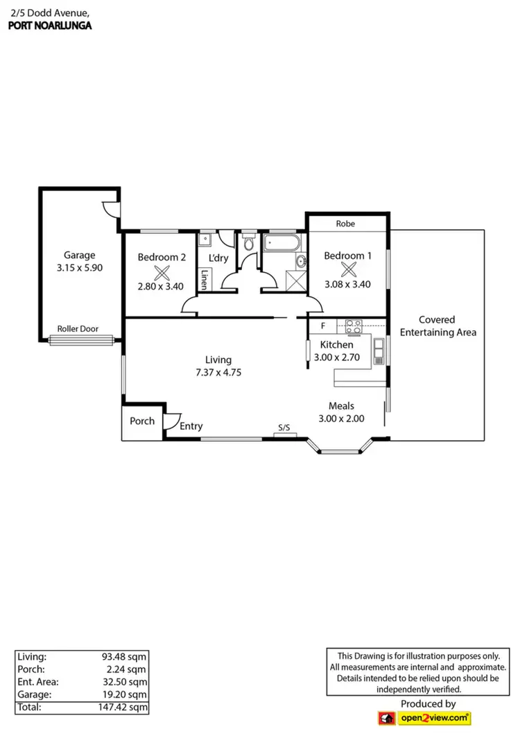 Floorplan of Homely unit listing, 2/5 Dodd Avenue, Port Noarlunga SA 5167
