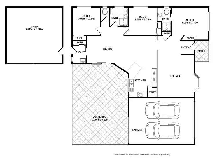 Floorplan of Homely house listing, 6 Hamilton Place, Wodonga VIC 3690