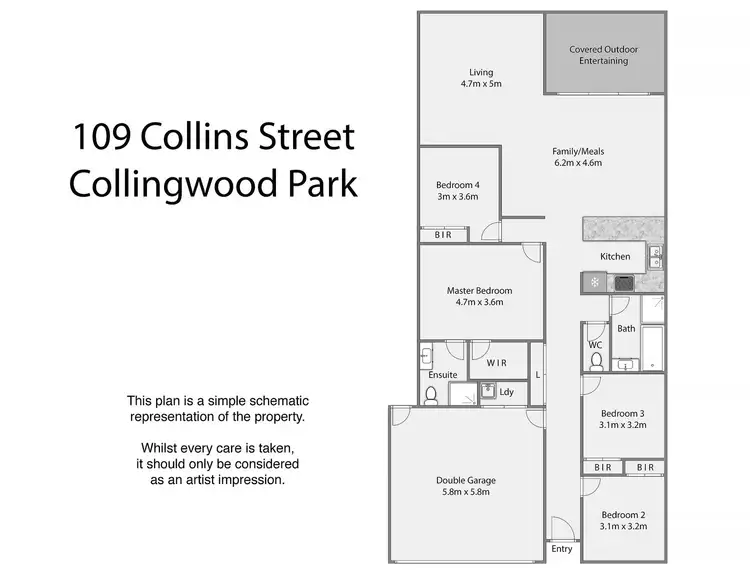 Floorplan of Homely house listing, 109 COLLINS Street, Collingwood Park QLD 4301